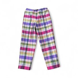 Spenser Jeremy 100% silk plaid pants